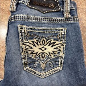 Studio 5 Blue Jeans with Embellished Pockets